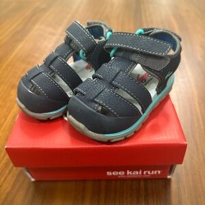 See Kai Run Navy Kids Sandals